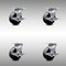 Service Caster 5 Inch SS Glass Filled Nylon Caster Set with Roller Bearings & Brake/Swivel Lock SCC-SS30S520-GFNR-TLB-BSL-4 - alternate 1